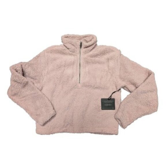 DYI Women's Tranquil 1/2 Zip Fuzzy Fleece Sweater Dusty Lavender Size Small - Picture 2 of 8